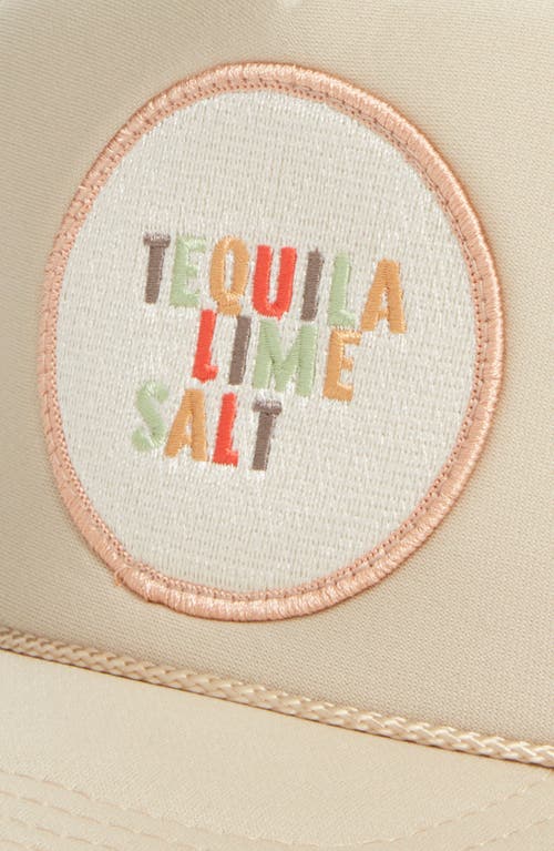 Friday Feelin ' Tequila Lime Salt Patch Trucker Hat In Tan
