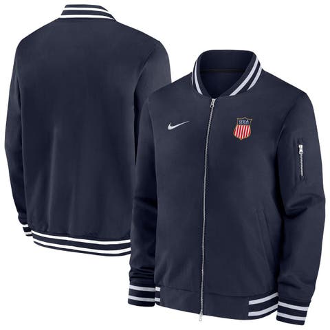 Men's Nike  Navy US Hockey 2026 Full-Zip Bomber Jacket