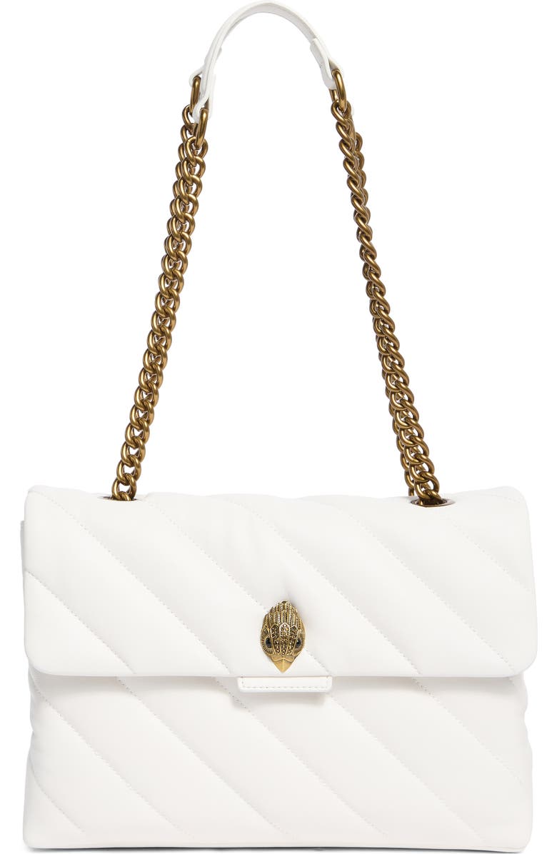 Kurt Geiger London Soho Quilted Large Shoulder Bag, Main, color, White