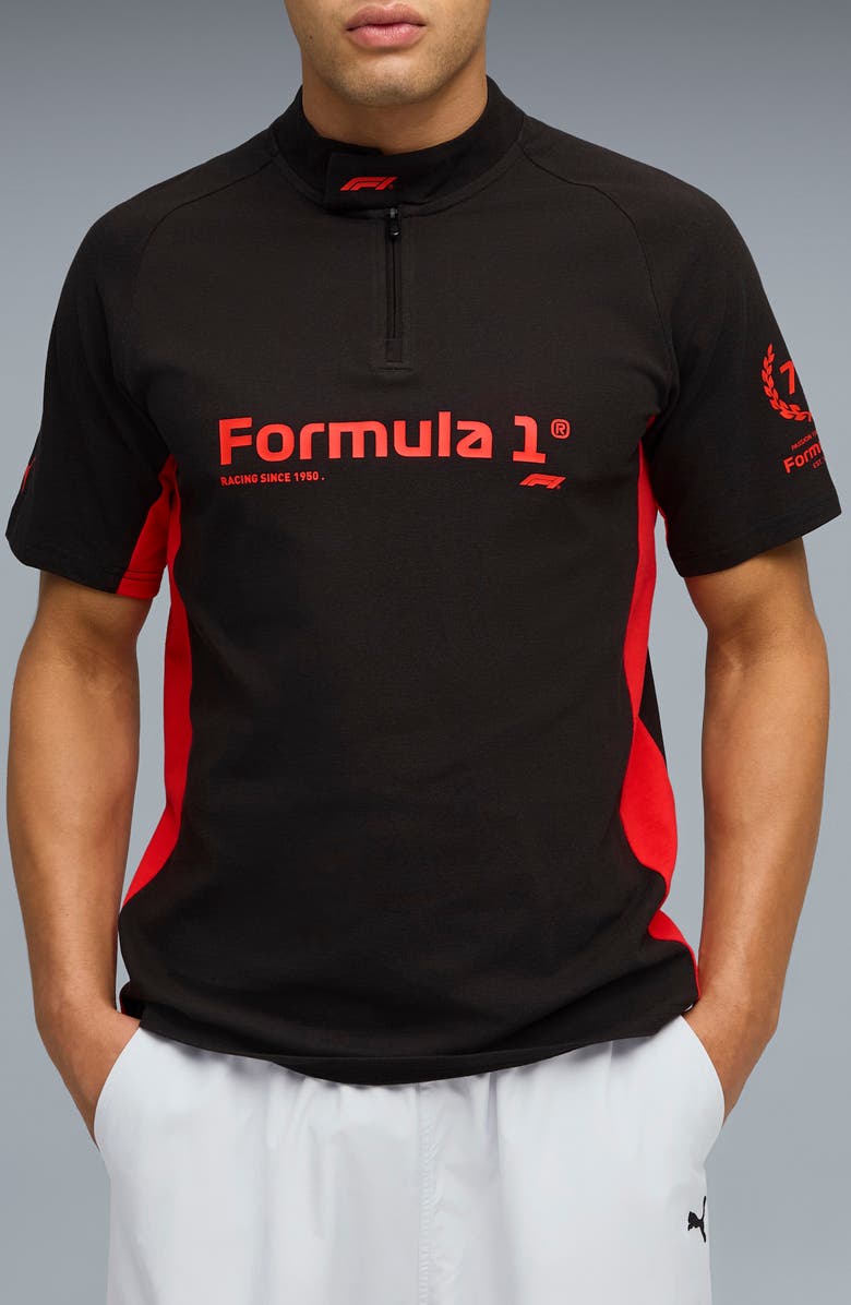 PUMA Regular Fit Formula 1<sup
®</sup
75 Years Graphic Polo, Main, color, Puma Black