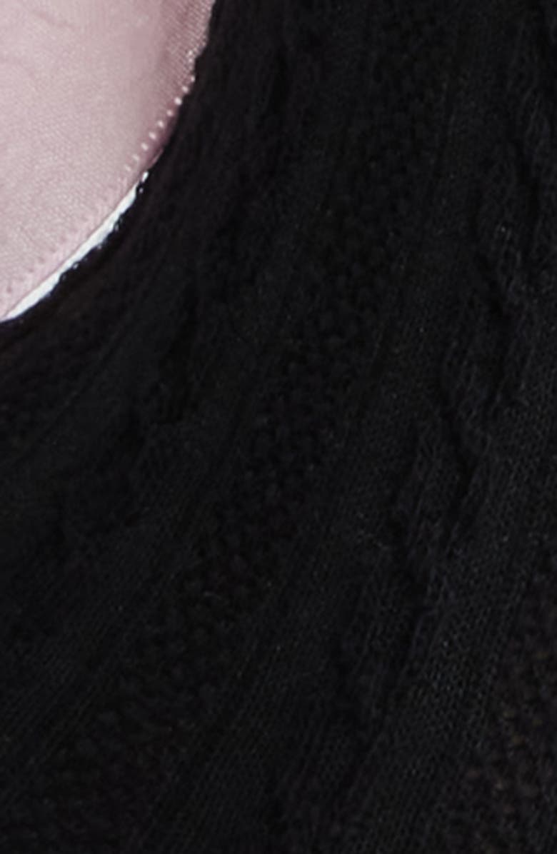 HIGH HEEL JUNGLE Mel Bow Crew Socks, Alternate, color, Black