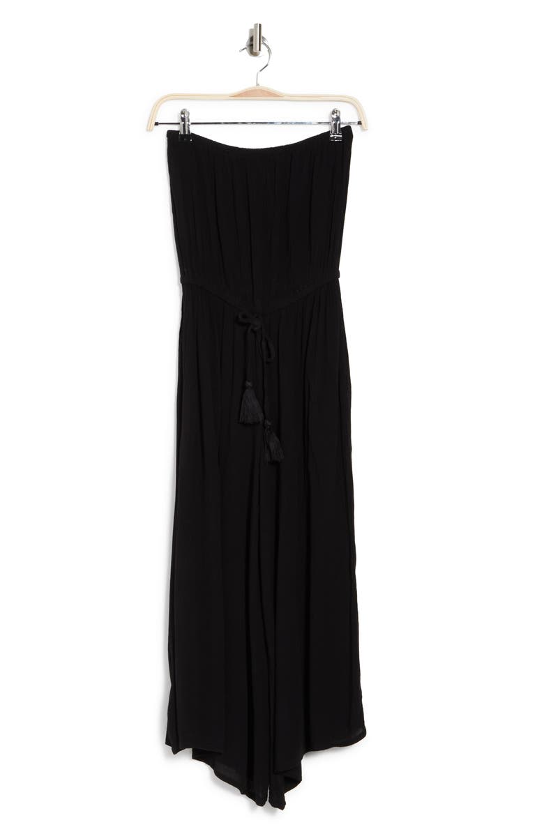 Elan Strapless Wide Leg Crop Jumpsuit, Alternate, color, 