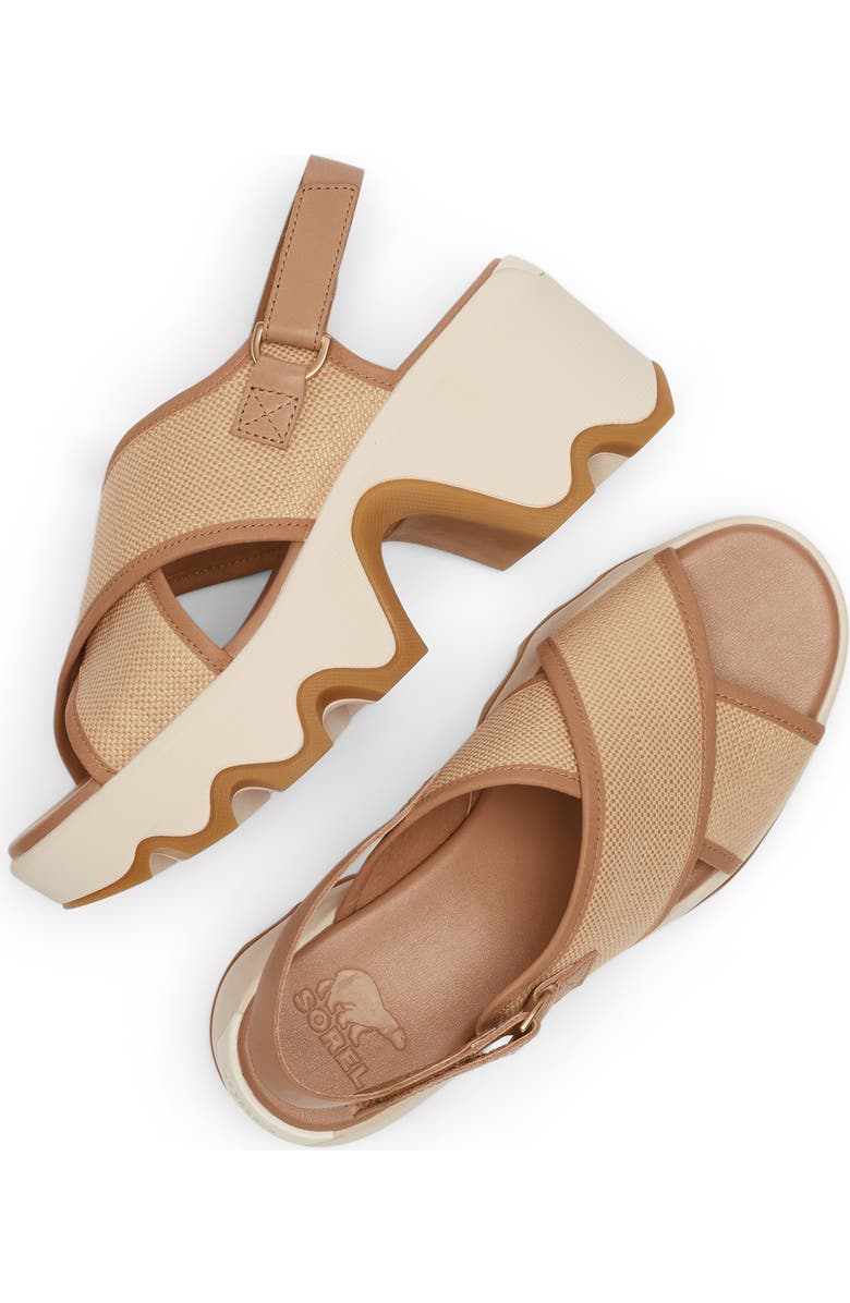 SOREL Kinetic<sup>™</sup> Aura Slingback Platform Sandal, Alternate, color, Honest Beige/ Gum 16