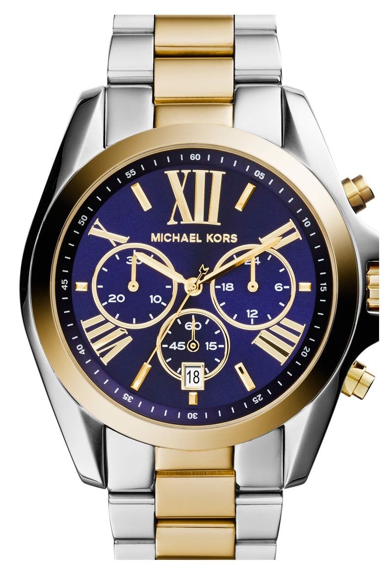 Bradshaw Chronograph Bracelet Watch, 43mm, Main, color, 2T SILVER/GOLD