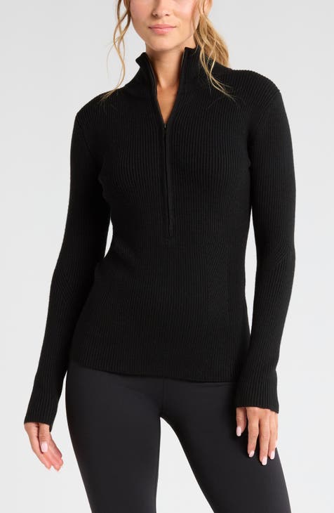 Half zip sweaters womens online