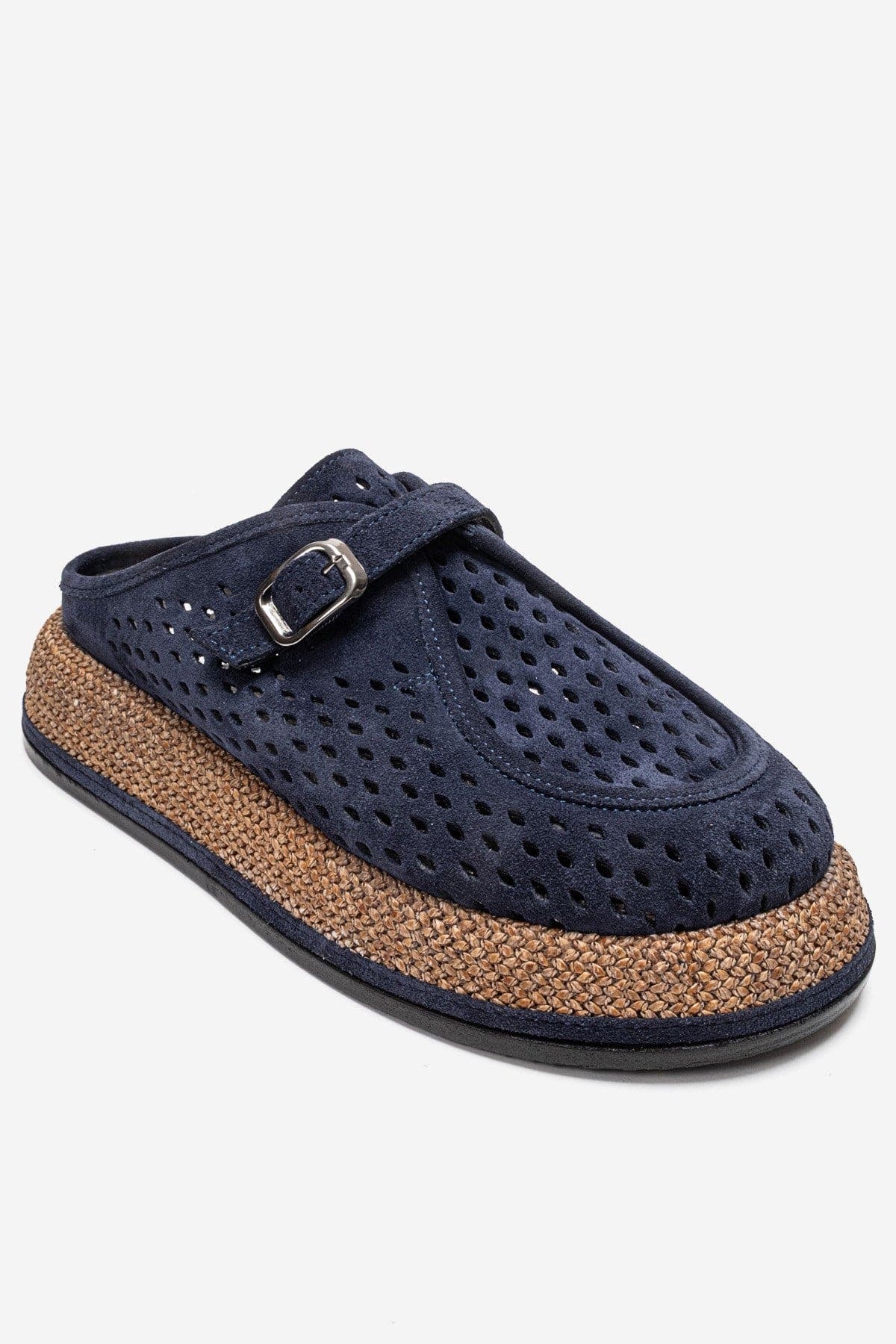 Vone Leather Mule, Alternate, color, Navy Suede