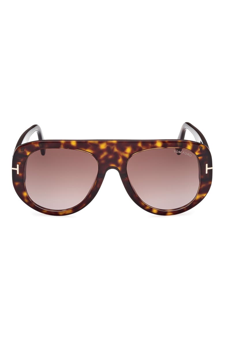 Cecil 55mm Pilot Sunglasses, Main, color, SHINY DARK HAVANA / BORDEAUX