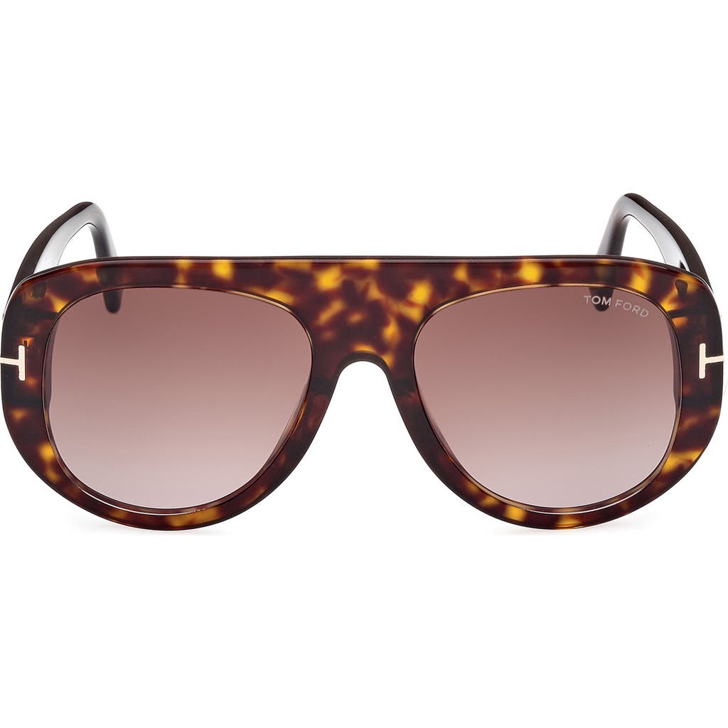 Tom Ford Cecil 55mm Pilot Sunglasses In Brown