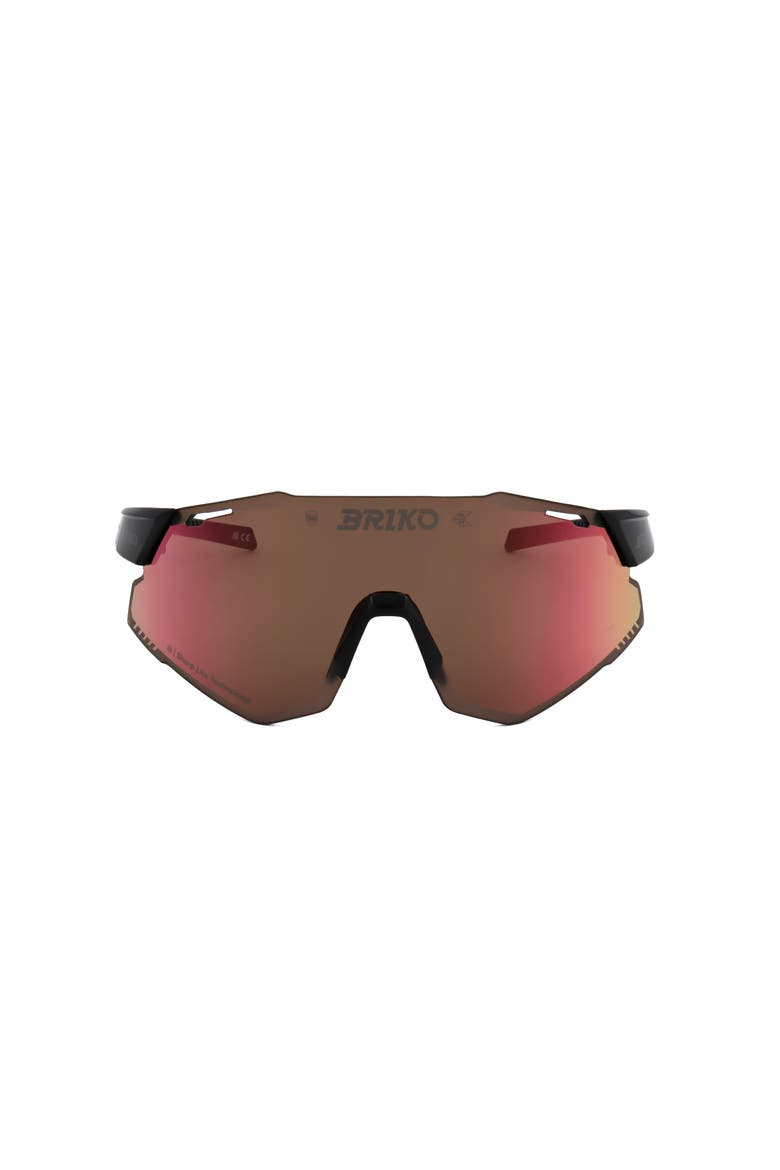 Shield Sport Sunglasses, Main, color, Shiny Matt Black