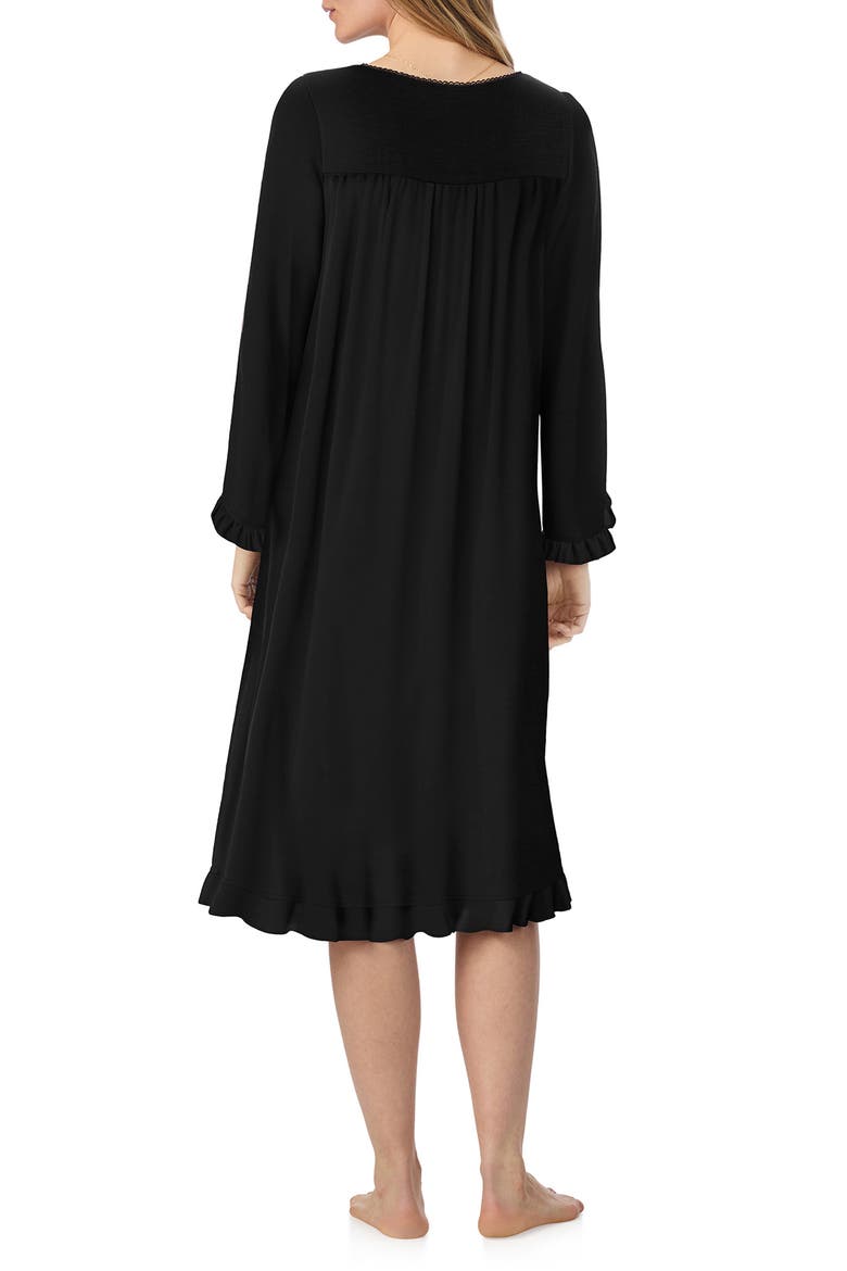 Long Sleeve Waltz Nightgown, Alternate, color, BLACK