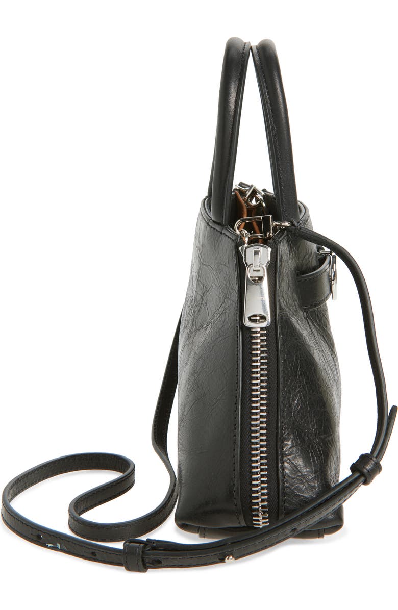 Coperni Mini Data Leather Top Handle Bag, Alternate, color, Blk Black
