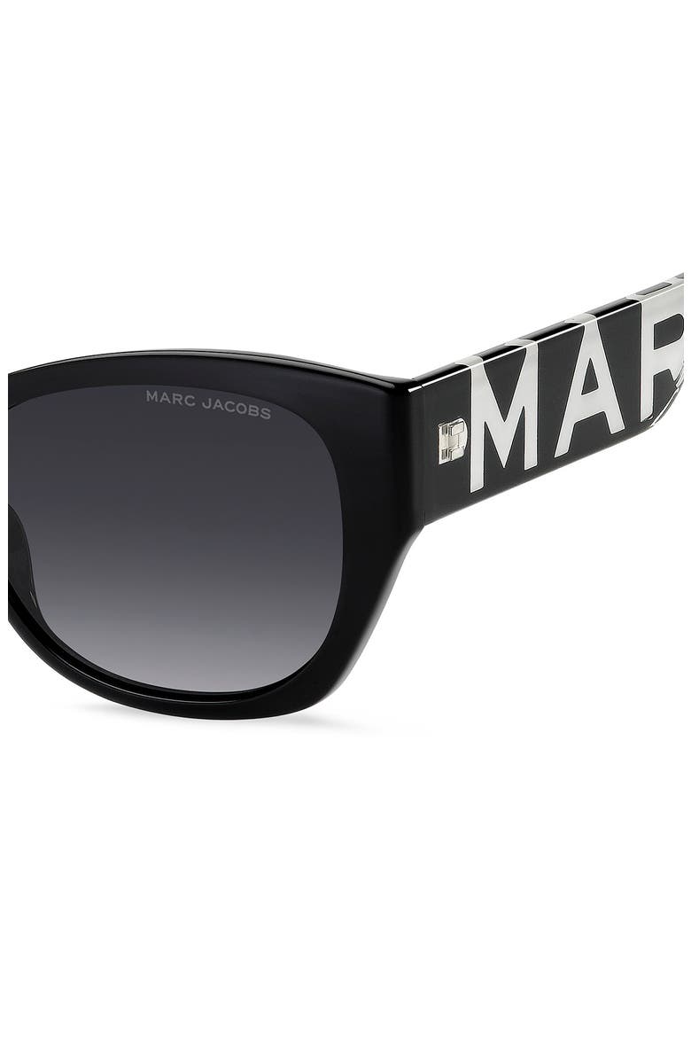 54mm Gradient Cat Eye Sunglasses, Alternate, color, BLACK/ DARK GREY