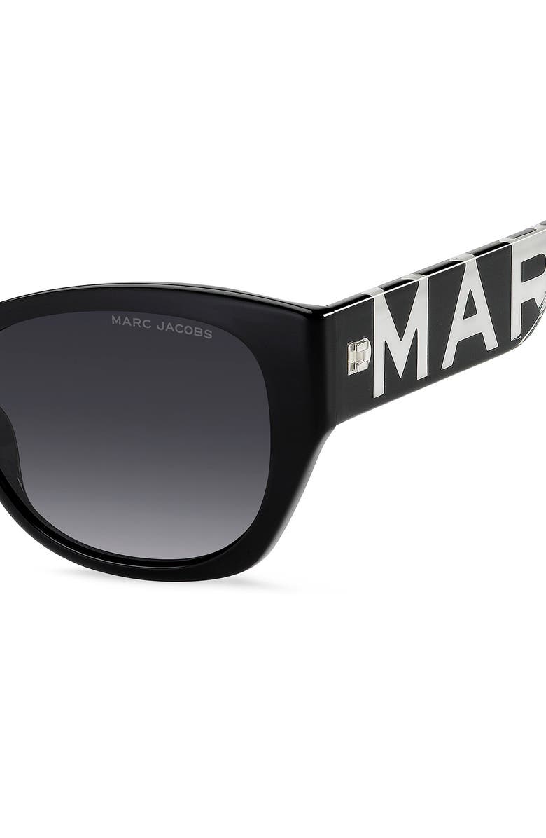 Marc Jacobs 54mm Gradient Cat Eye Sunglasses, Alternate, color, Black/ Dark Grey