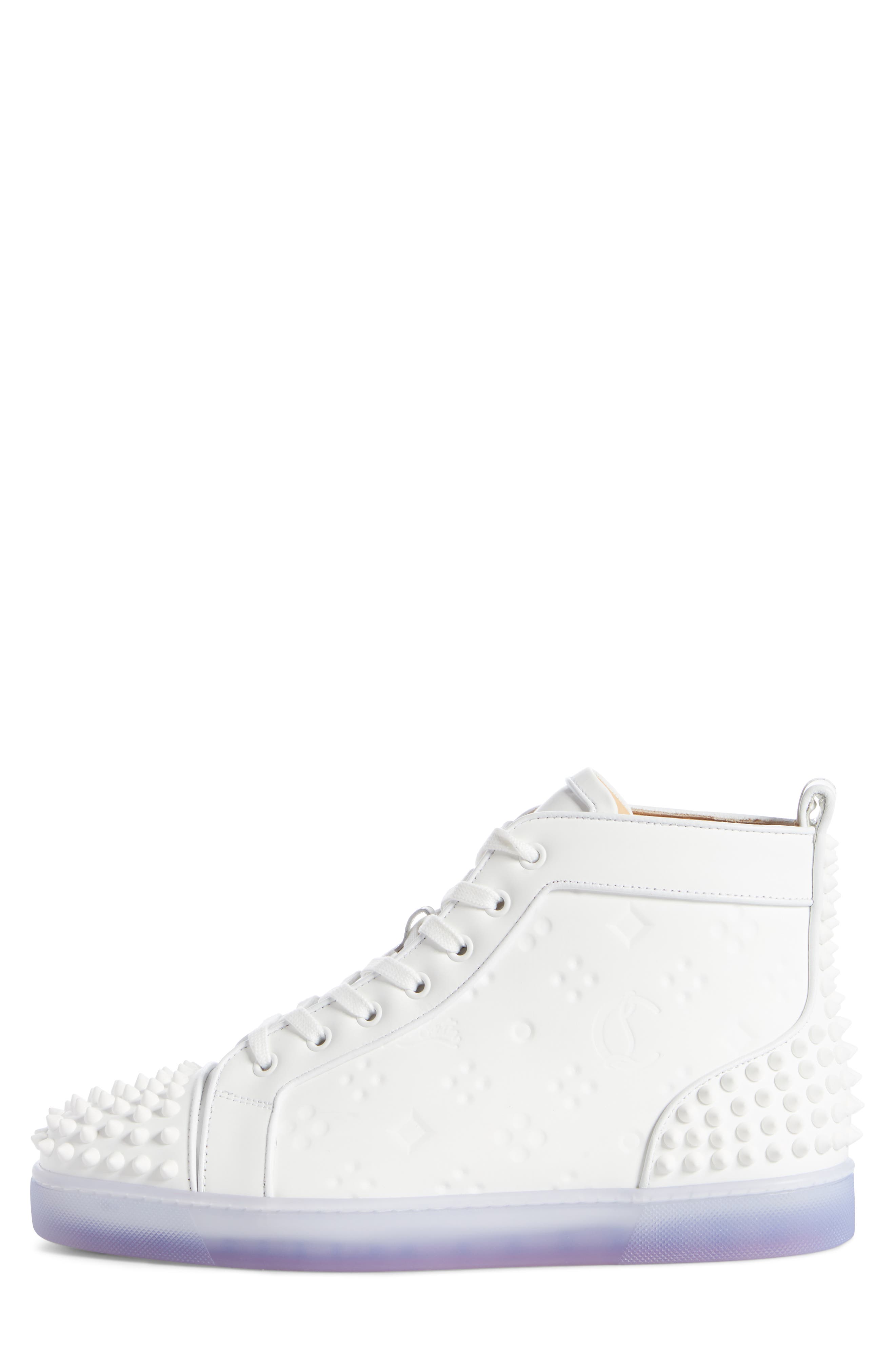 Christian Louboutin Lou Spikes 2 Sneaker, Alternate, color, 