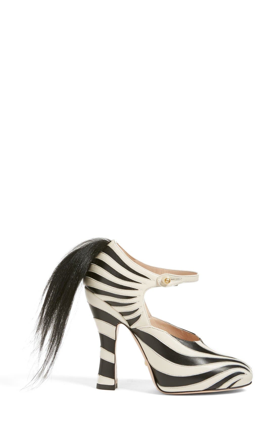 'Lesley' Zebra Stripe Pump, Alternate, color, ZEBRA LEATHER