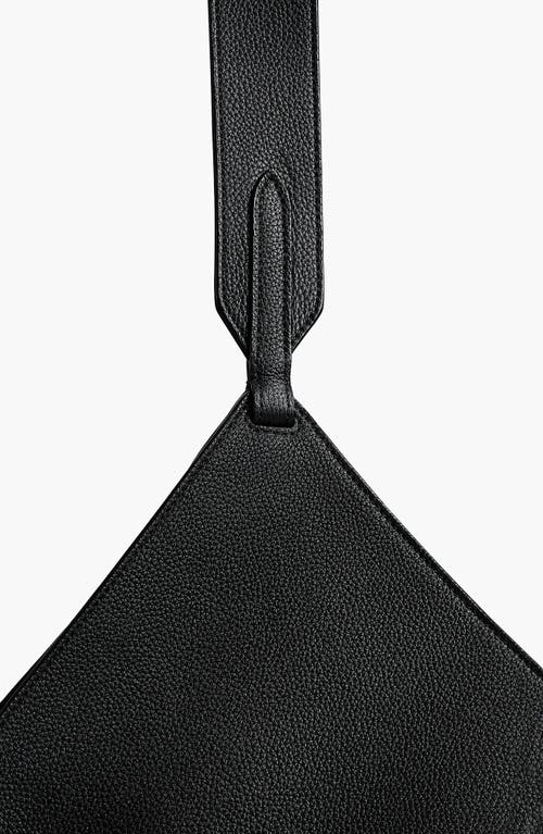 Khaite Small Lotus Leather Top Handle Bag In Black 200