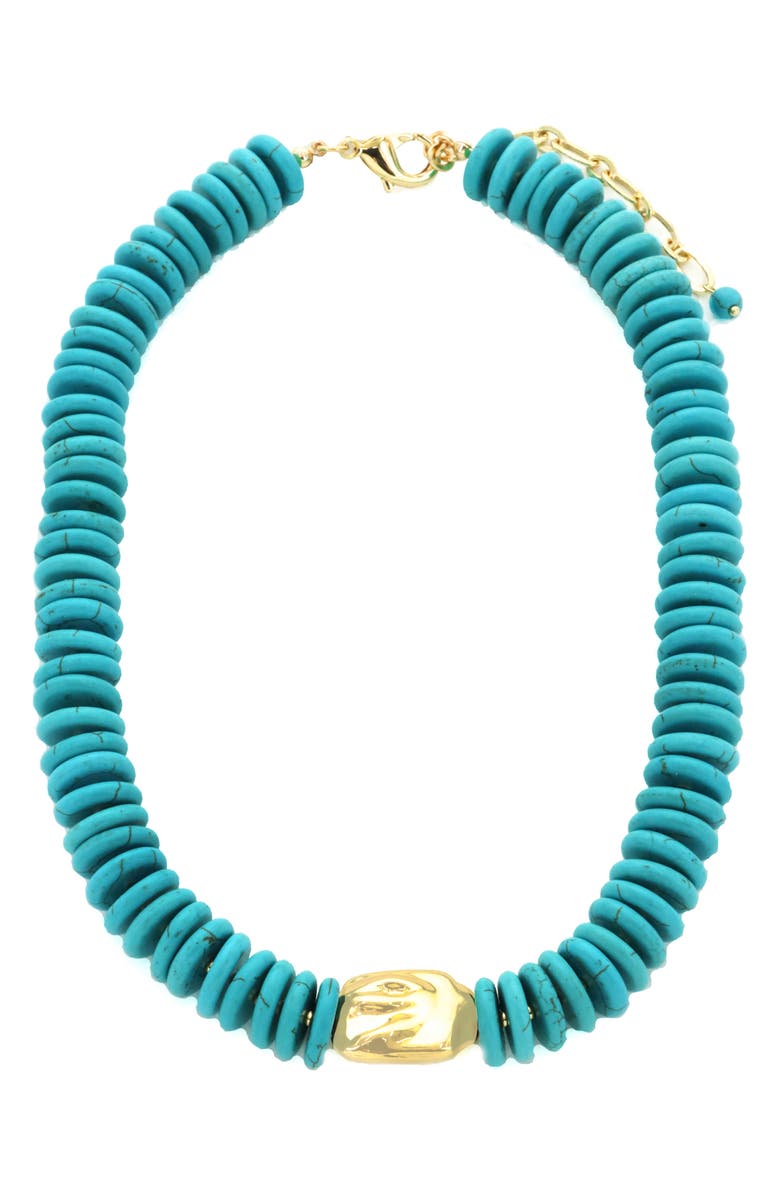 Panacea Beaded Turquoise Necklace, Main, color, 