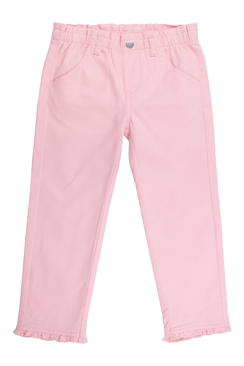 Kids' Ruffle Straight Leg Jeans, Main, color, PINK