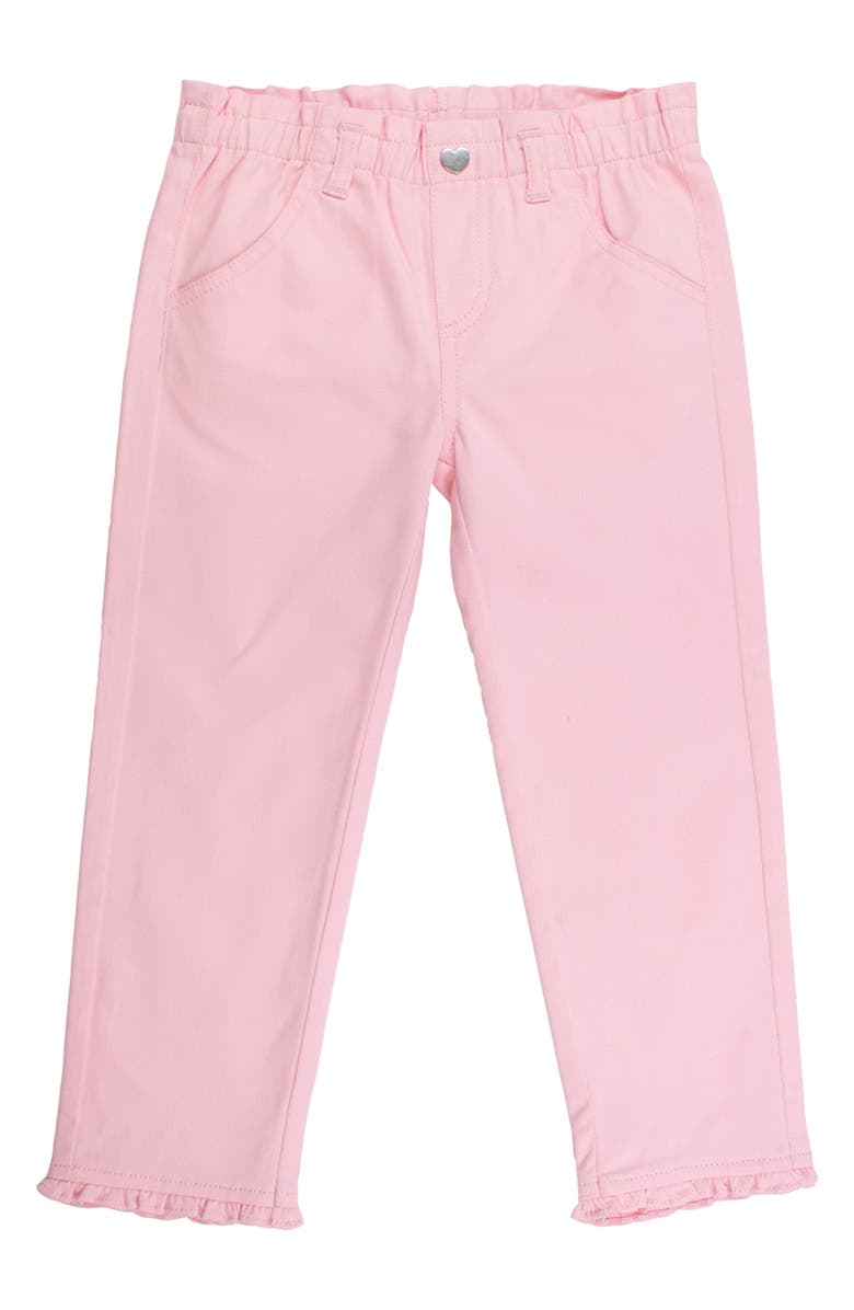 RuffleButts Kids' Ruffle Straight Leg Jeans, Main, color, Pink