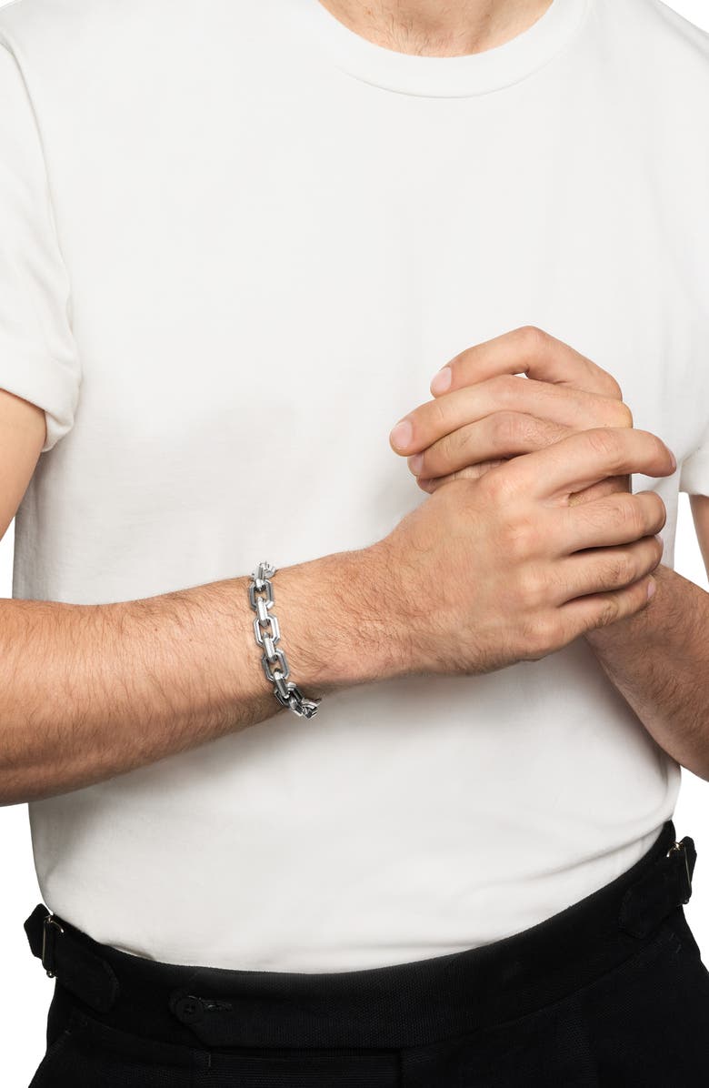 David Yurman Deco Link Bracelet in Sterling Silver, 11mm, Alternate, color, 