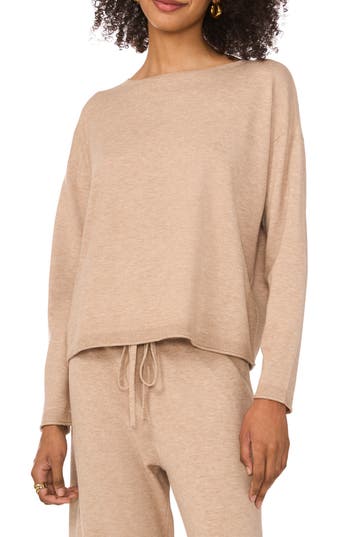 Vince Camuto Crewneck Sweater In Nude