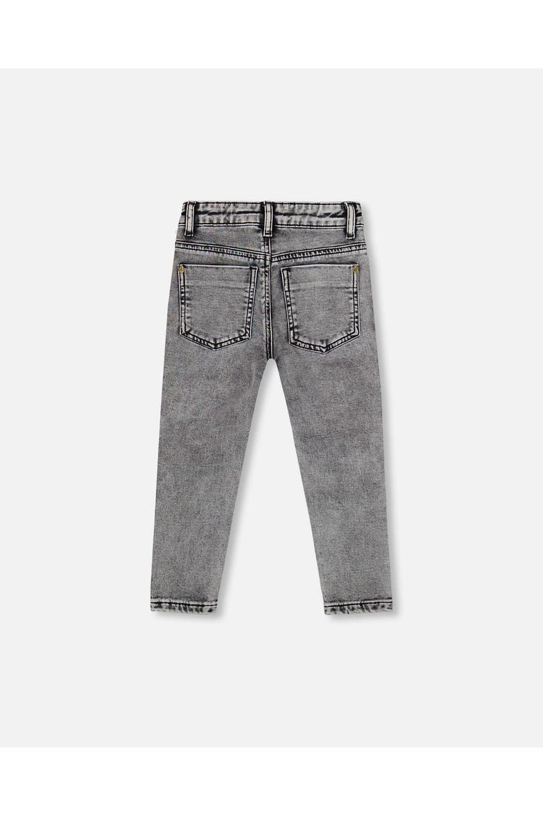 French Terry Pants with Contrasting Patch, Alternate, color, Black Denim