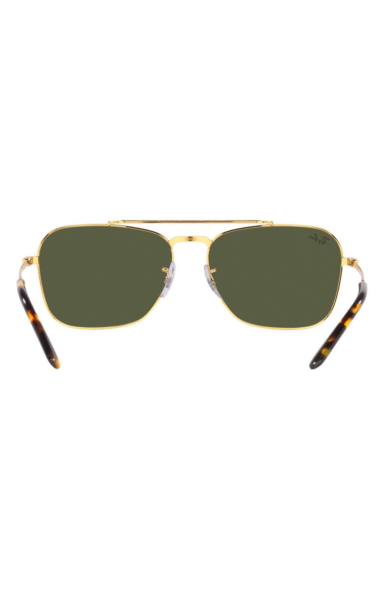 Ray-Ban New Caravan 55mm Square Sunglasses, Alternate, color, Yellow Gold