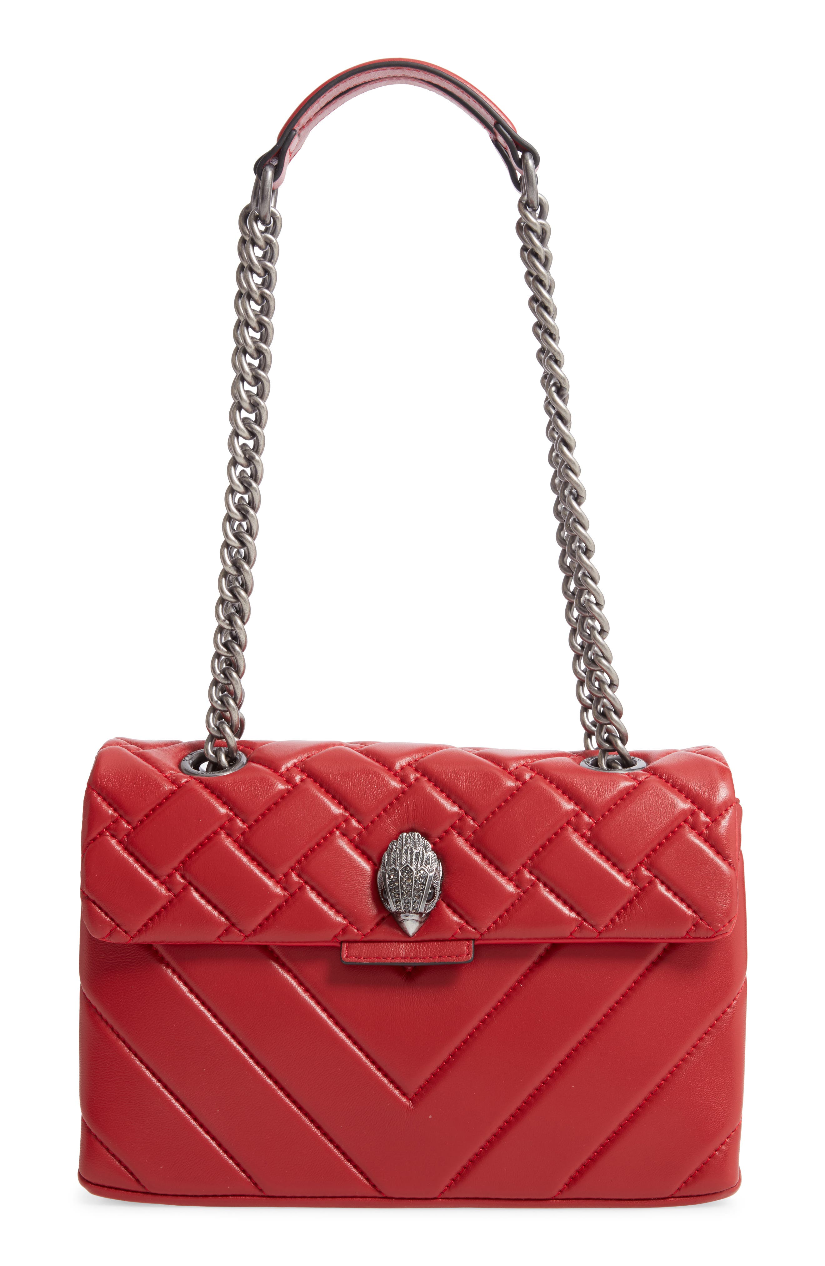 Kurt Geiger London Kensington X Quilted Leather Shoulder Bag, Main, color, 