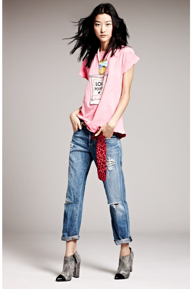 'Dylan' Destroyed Loose Fit Jeans, Alternate, color, LOVE WORN