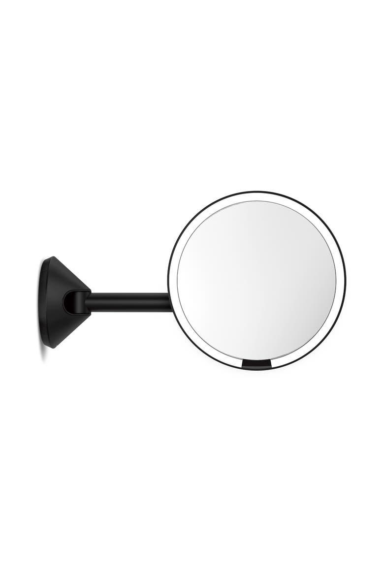 Hard Wired Wall Mount Sensor Mirror, Main, color, MATTE BLACK