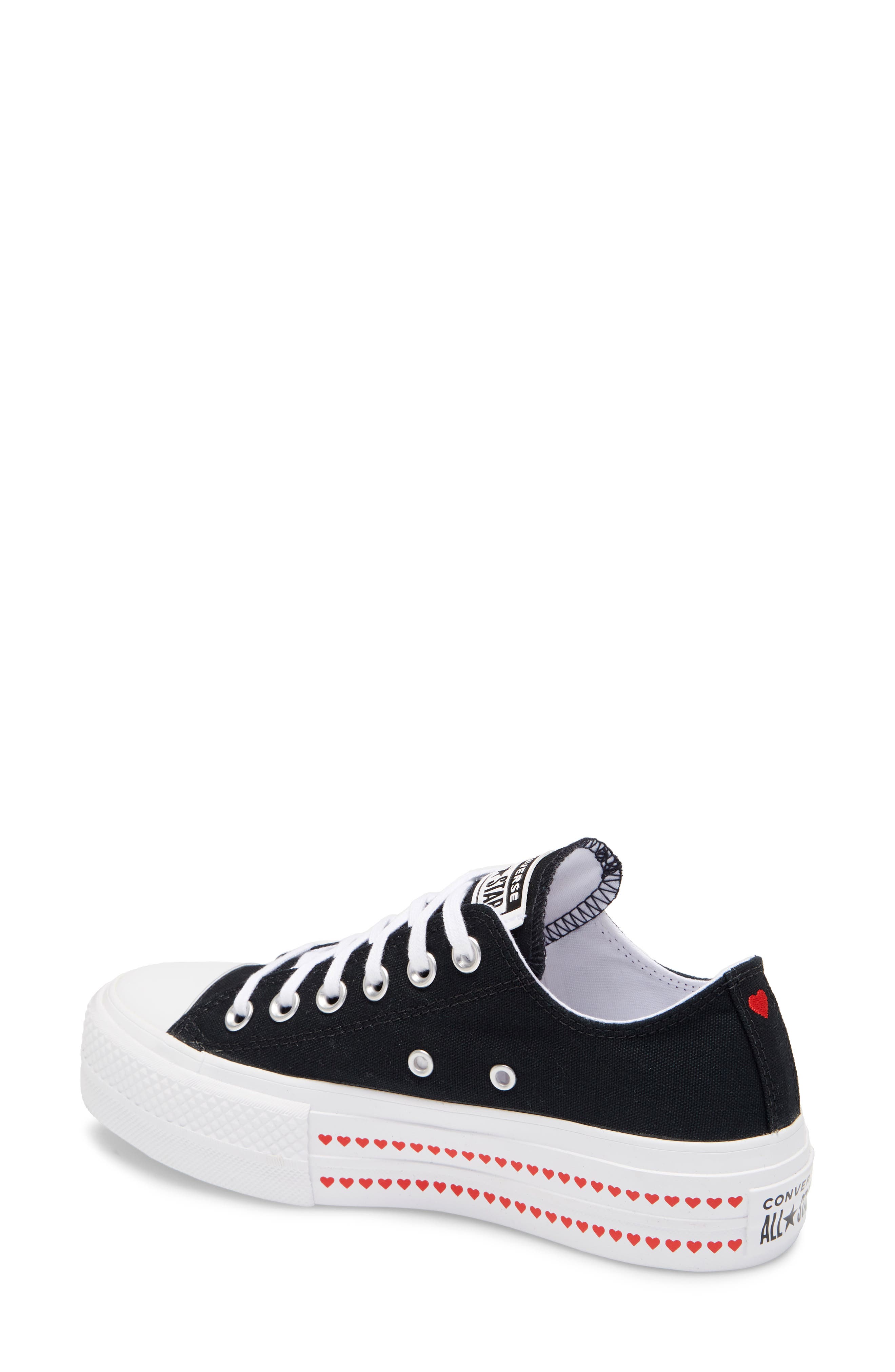 Converse Chuck Taylor<sup>®</sup> All Star<sup>®</sup> Love Fearlessly Platform Sneaker, Alternate, color, 