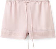 MANGO Lace Detail Short Pajama Bottoms