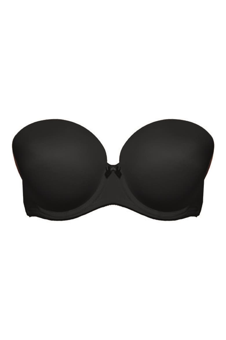 'Deco' Convertible Strapless Underwire Bra, Alternate, color, BLACK