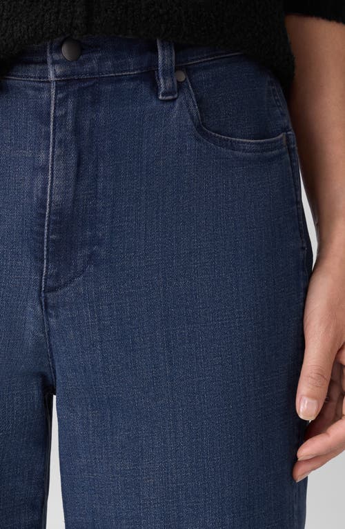 Eileen Fisher High Waist Ankle Straight Leg Jeans In Blue