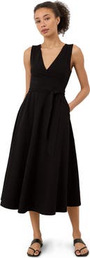 Pact Fit & Flare Easy V-Neck Dress Made With Organic Cotton