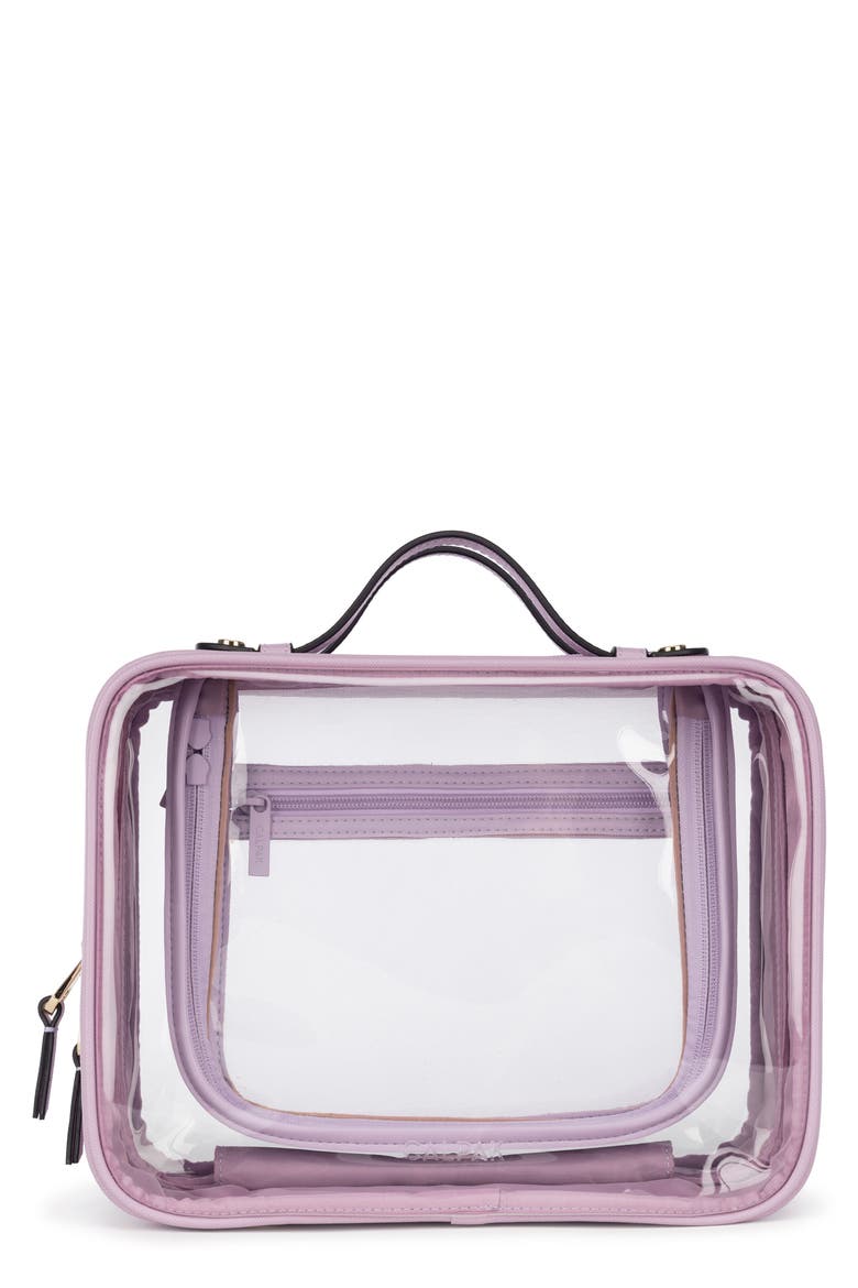 Clear Cosmetics Case, Main, color, LAVENDER