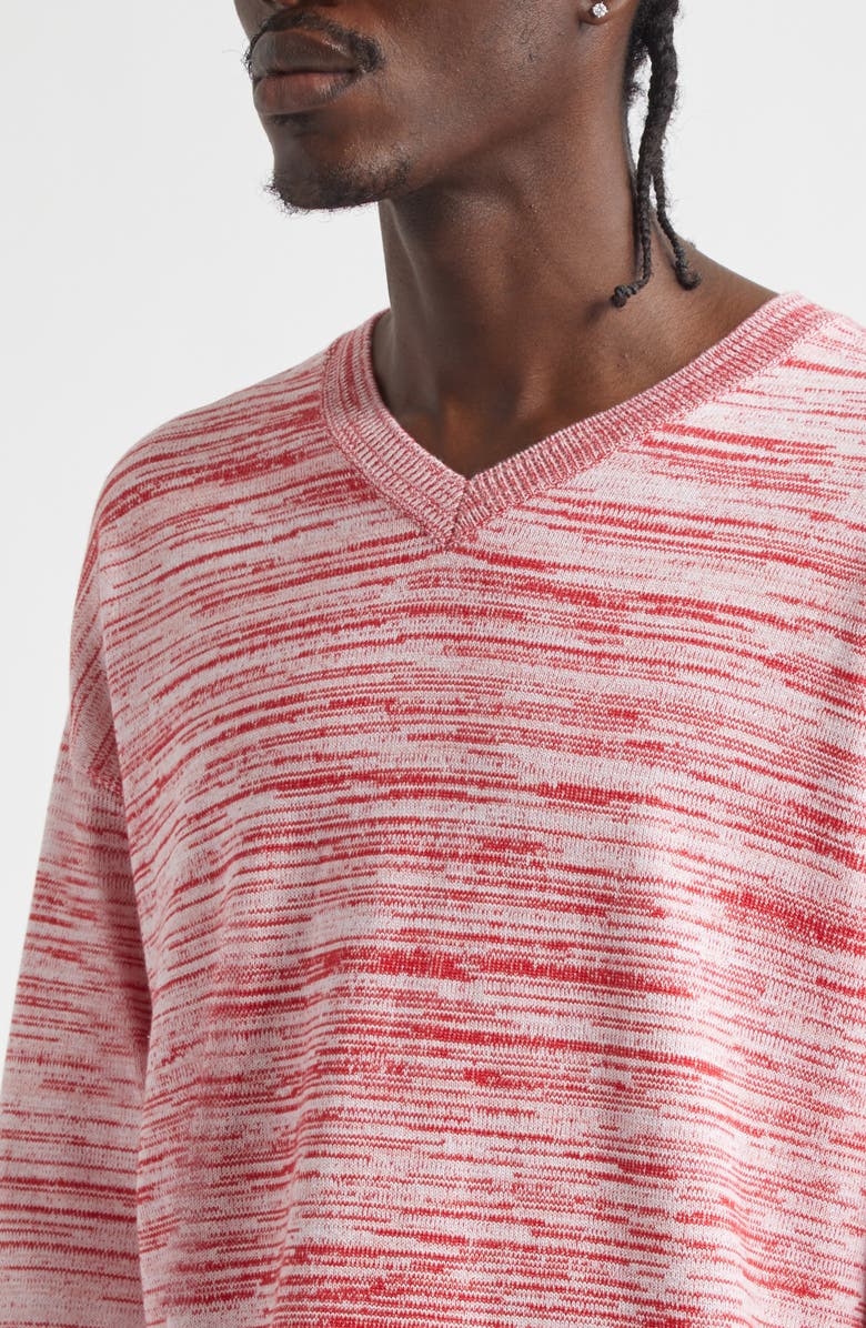 Waste Yarn Project Alive Space Dyed Sweater, Alternate, color, Red