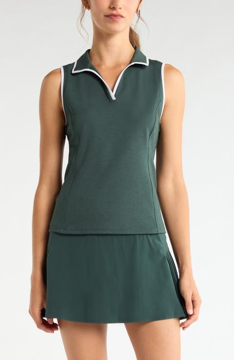 Pace Piqué Knit Polo Tank
