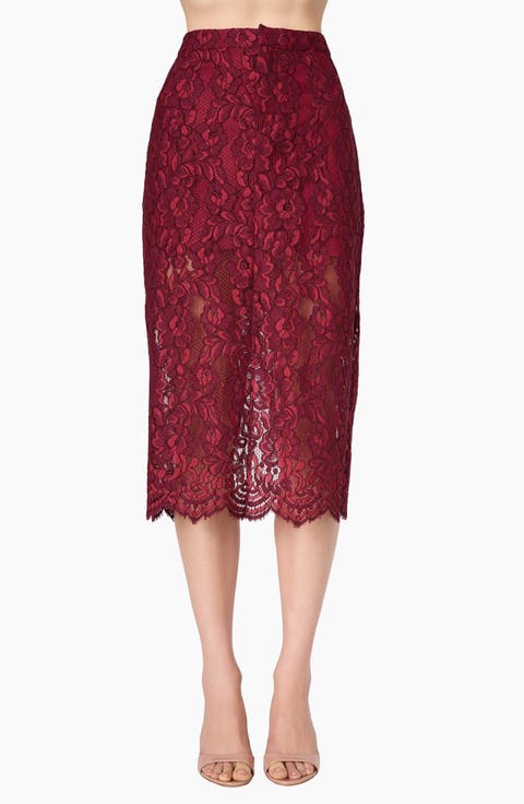 Osmond Lace Midi Skirt