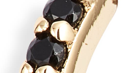 Child Of Wild Noiré Cubic Zirconia Huggie Hoop Earrings In Gold
