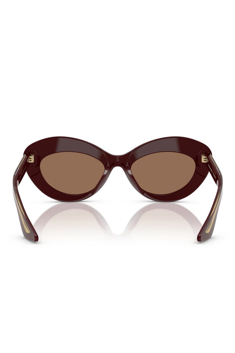 x KHAITE 1968C 53mm Oval Sunglasses, Alternate, color, BURGUNDY
