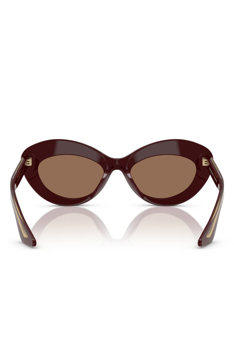 Oliver Peoples x KHAITE 1968C 53mm Oval Sunglasses, Alternate, color, Burgundy