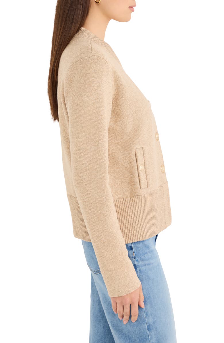 NIC+ZOE Knit Bomber Jacket, Alternate, color, Jute