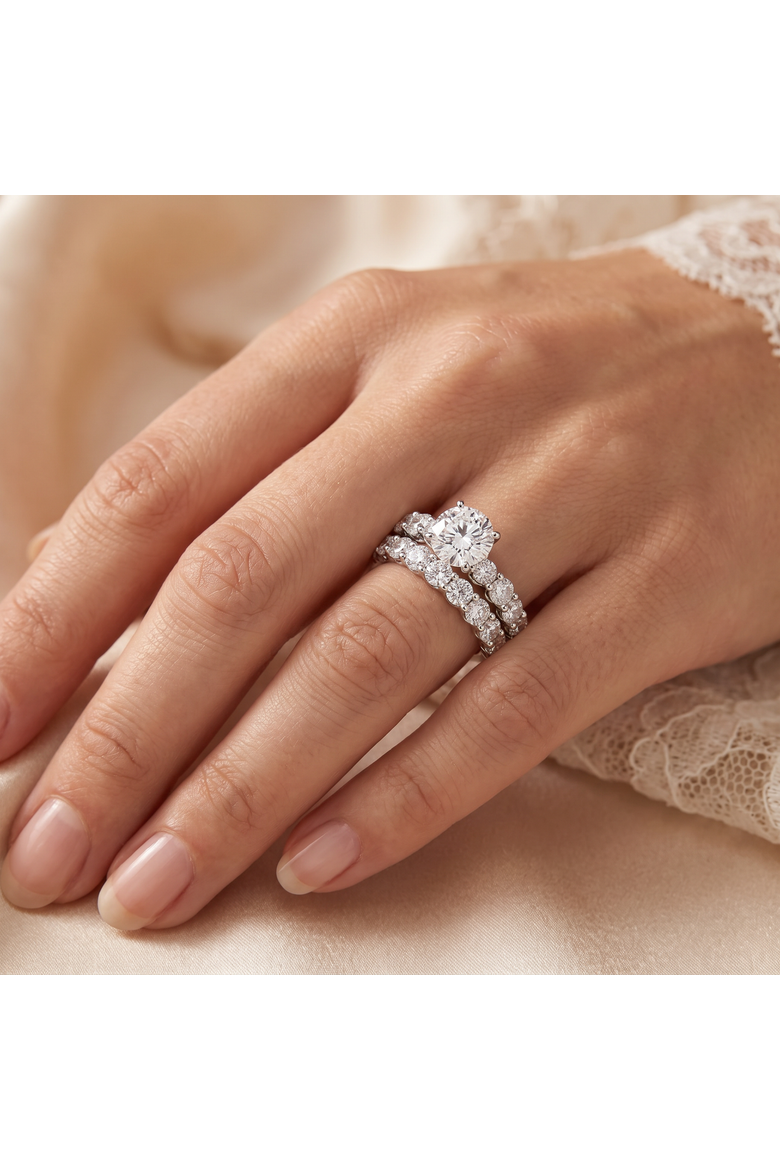 2 1/2Ct Celeste Diamond Engagement Ring Set 10K Gold Lab Grown, Alternate, color, 10k Yellow Gold