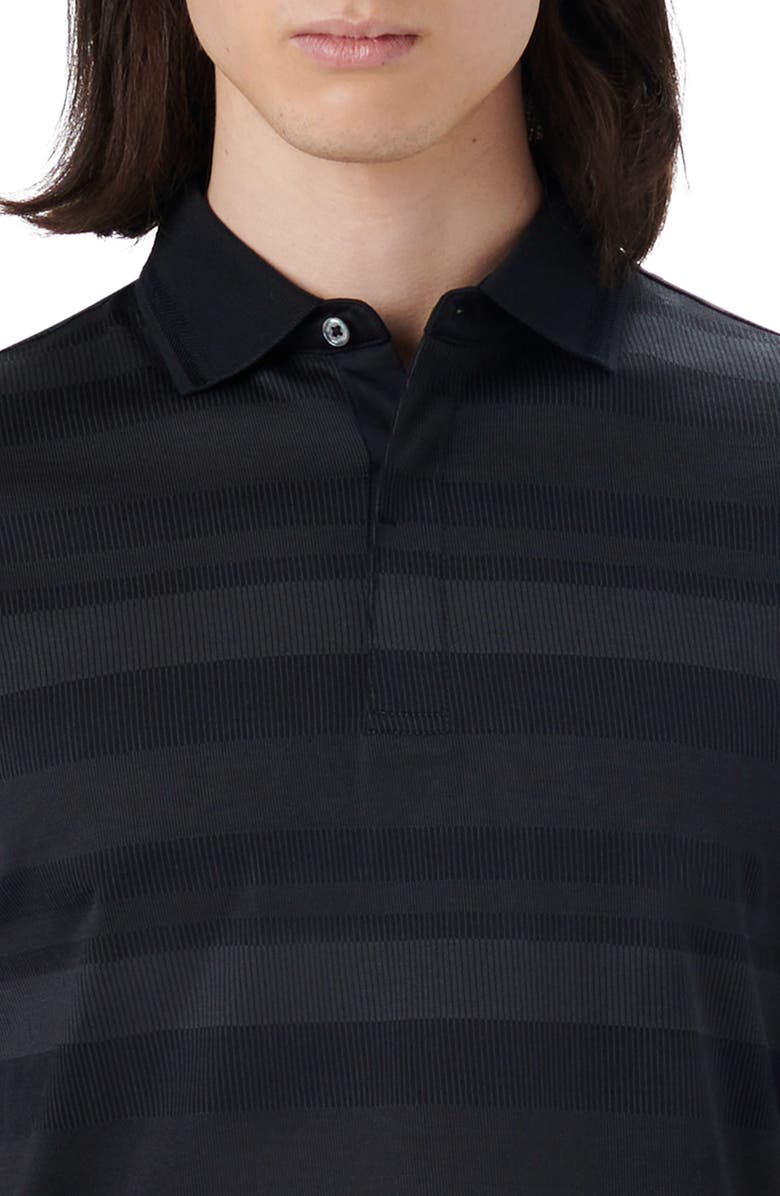 Bugatchi Three-Button Long Sleeve Polo, Alternate, color, 