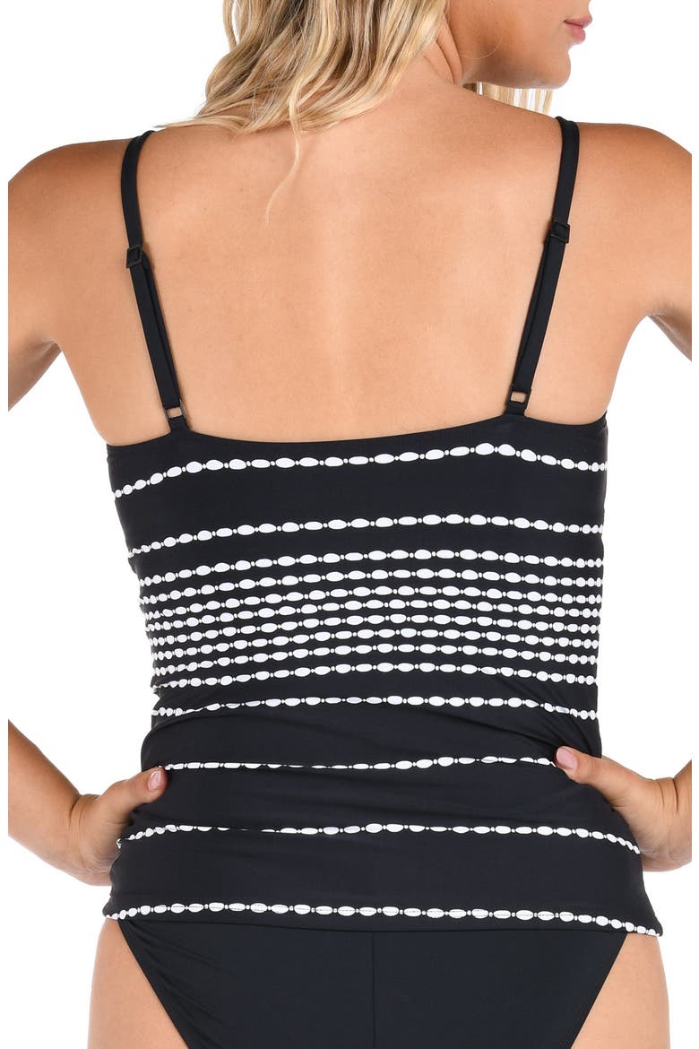 City Lights Lingerie Strap Underwire Tankini Top, Alternate, color, BLACK
