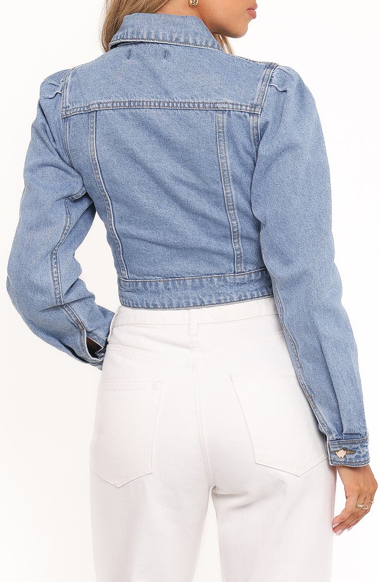 Petal & Pup Faun Denim Crop Jacket, Alternate, color, Mid Blue