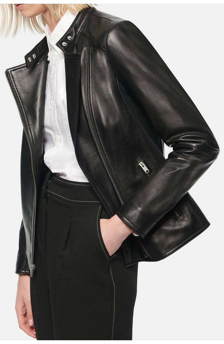 Marc New York Farrington Leather Racer Moto Jacket, Alternate, color, 