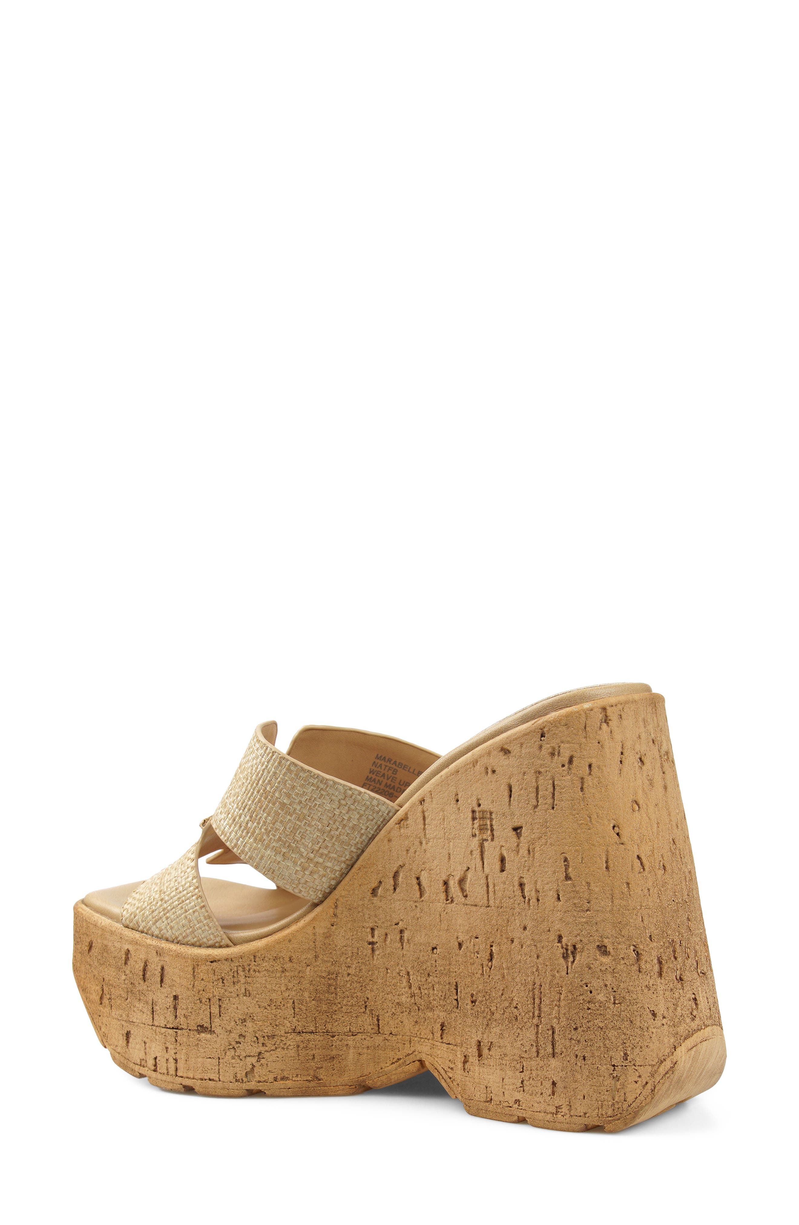 Marabelle Platform Wedge Slide Sandal, Alternate, color, NATURAL