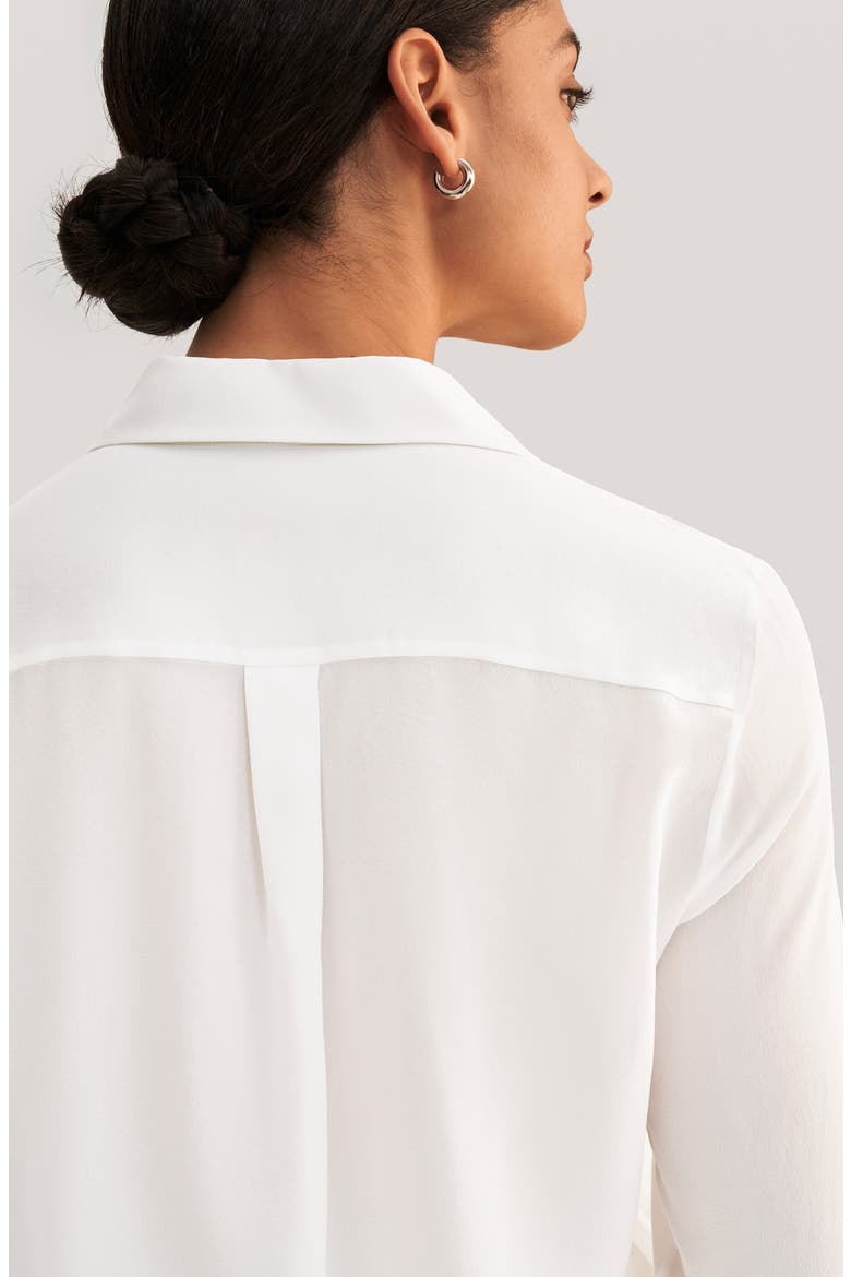 Women's Wrinkle Free Basic Silk Shirt, Alternate, color, Natural white